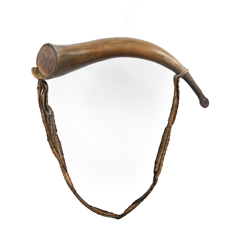 Powder Horn of Abner Hosmer, one of the first casualties at the North Bridge in Concord