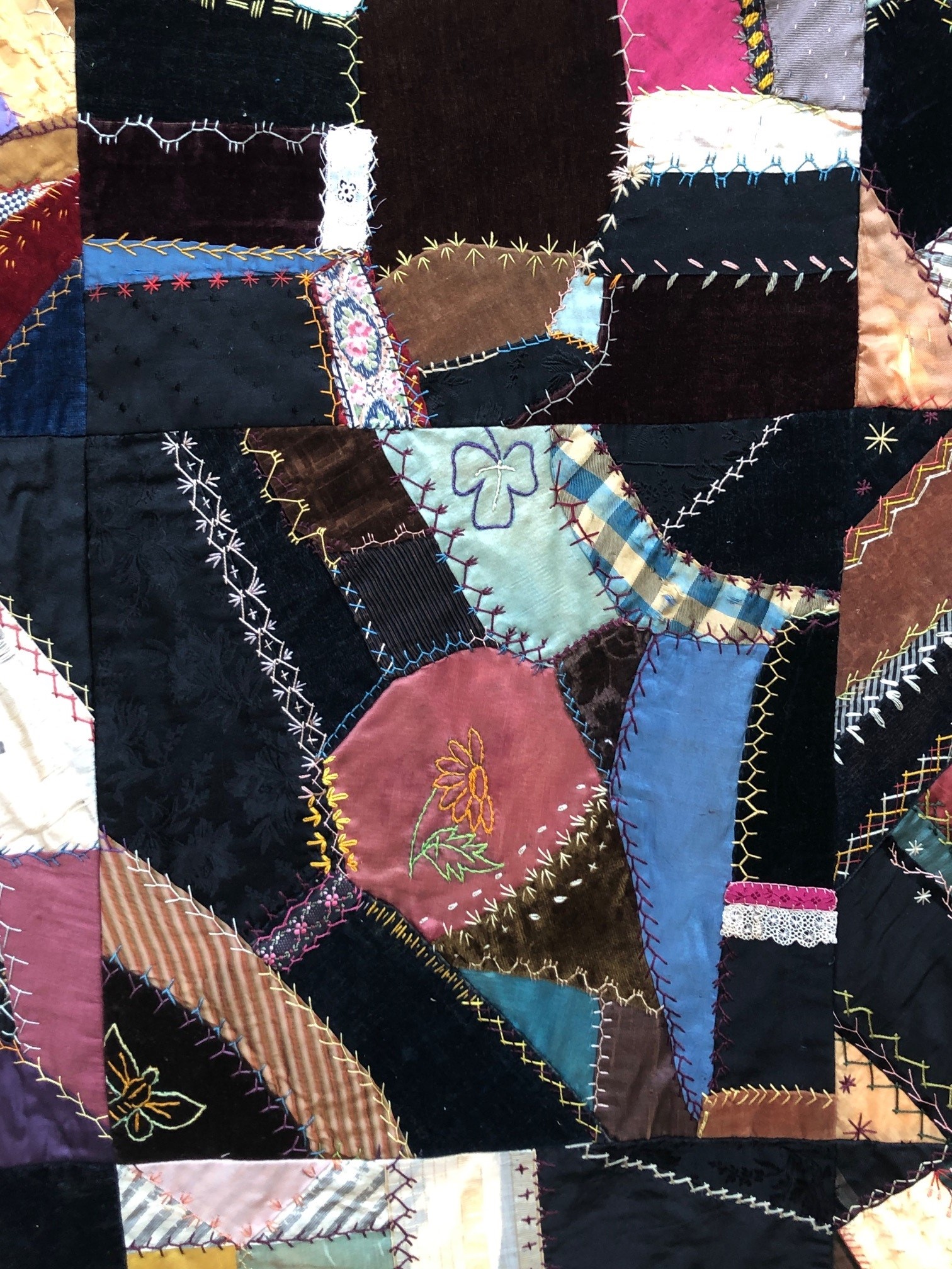 crazy quilt detail image